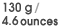 130g/4.6ounces